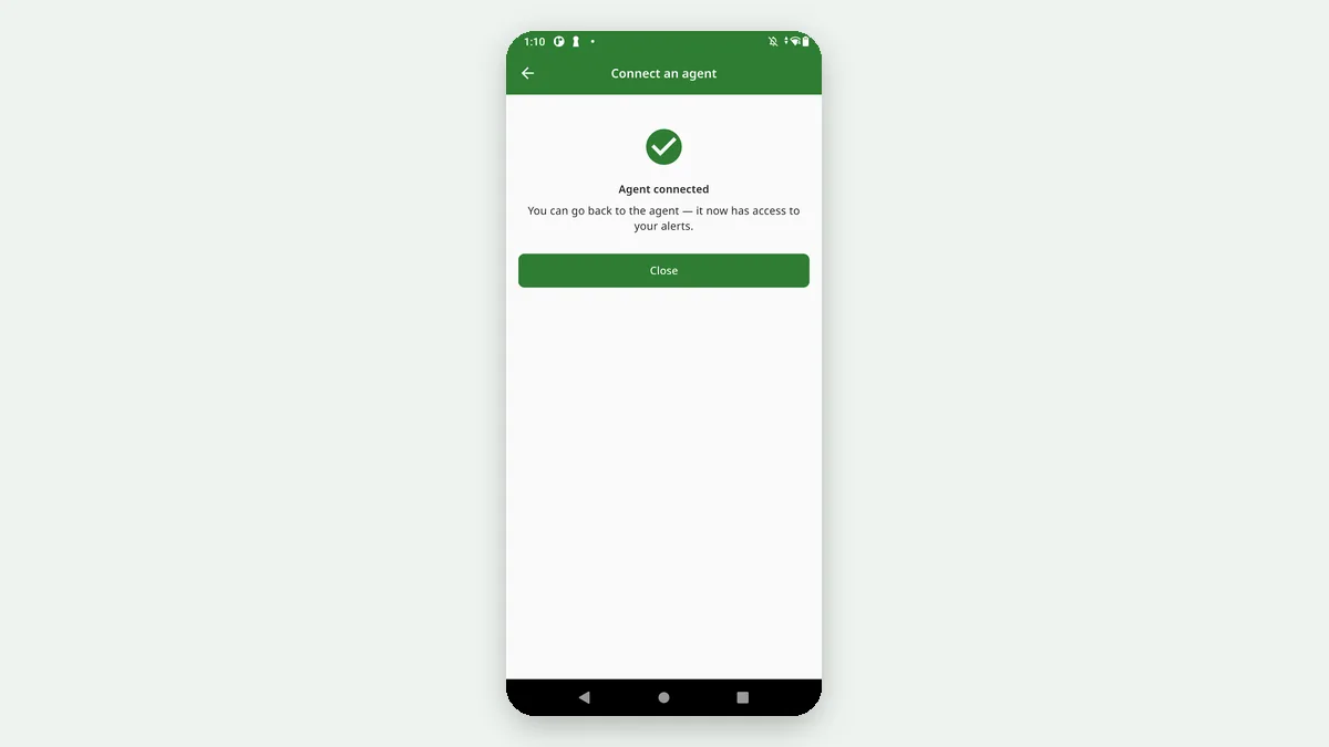 Approuve - l'agent est connecte